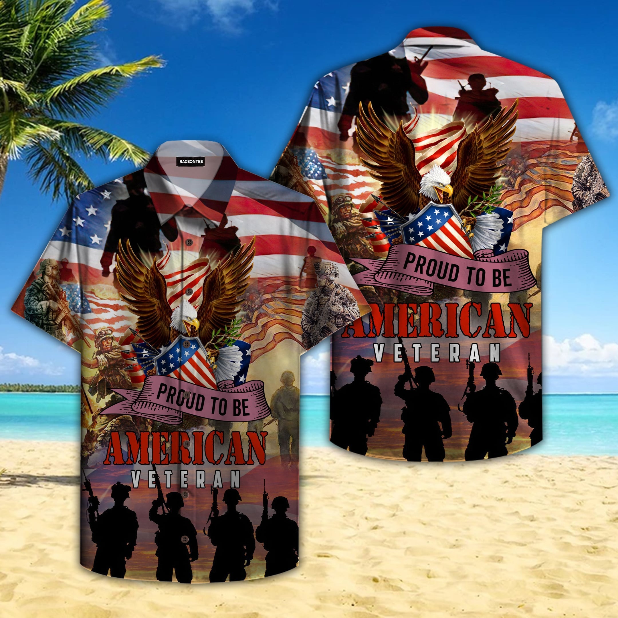 Proud To Be American Veteran Hawaiian Shirt | For Men ,Women | Adult