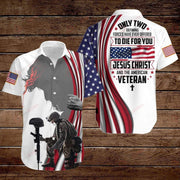 Jesus Christ And The American Veteran Hawaiian Shirt | For Men ,Women | Adult