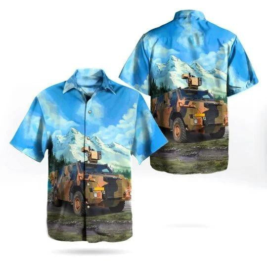 Royal Netherlands Army Veteran Bushmaster Protected Mobility Vehicle Hawaiian Shirt | For Men ,Women | Adult