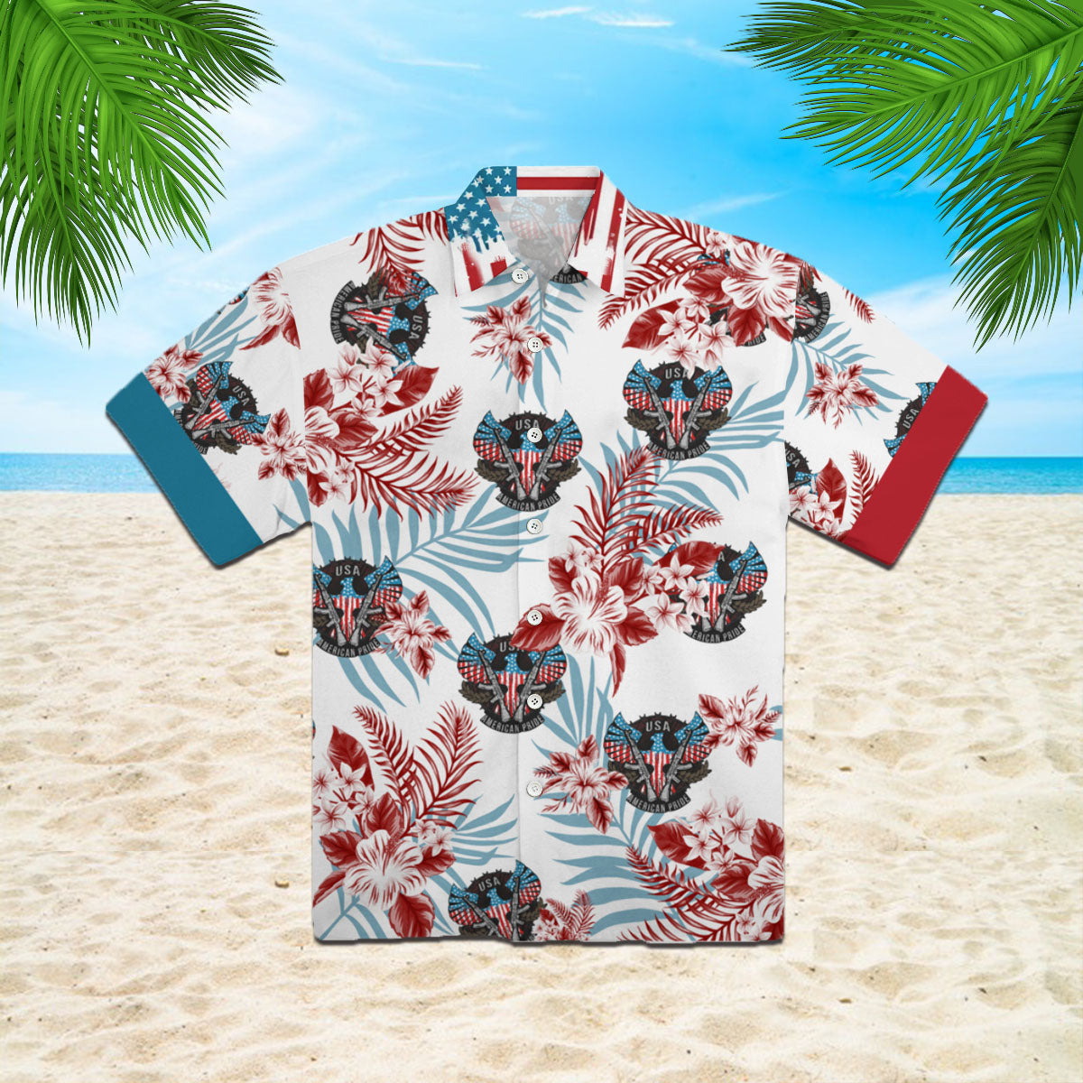 Oragontee Proud Veterans American Military Hawaiian Shirt | For Men ,Women | Adult