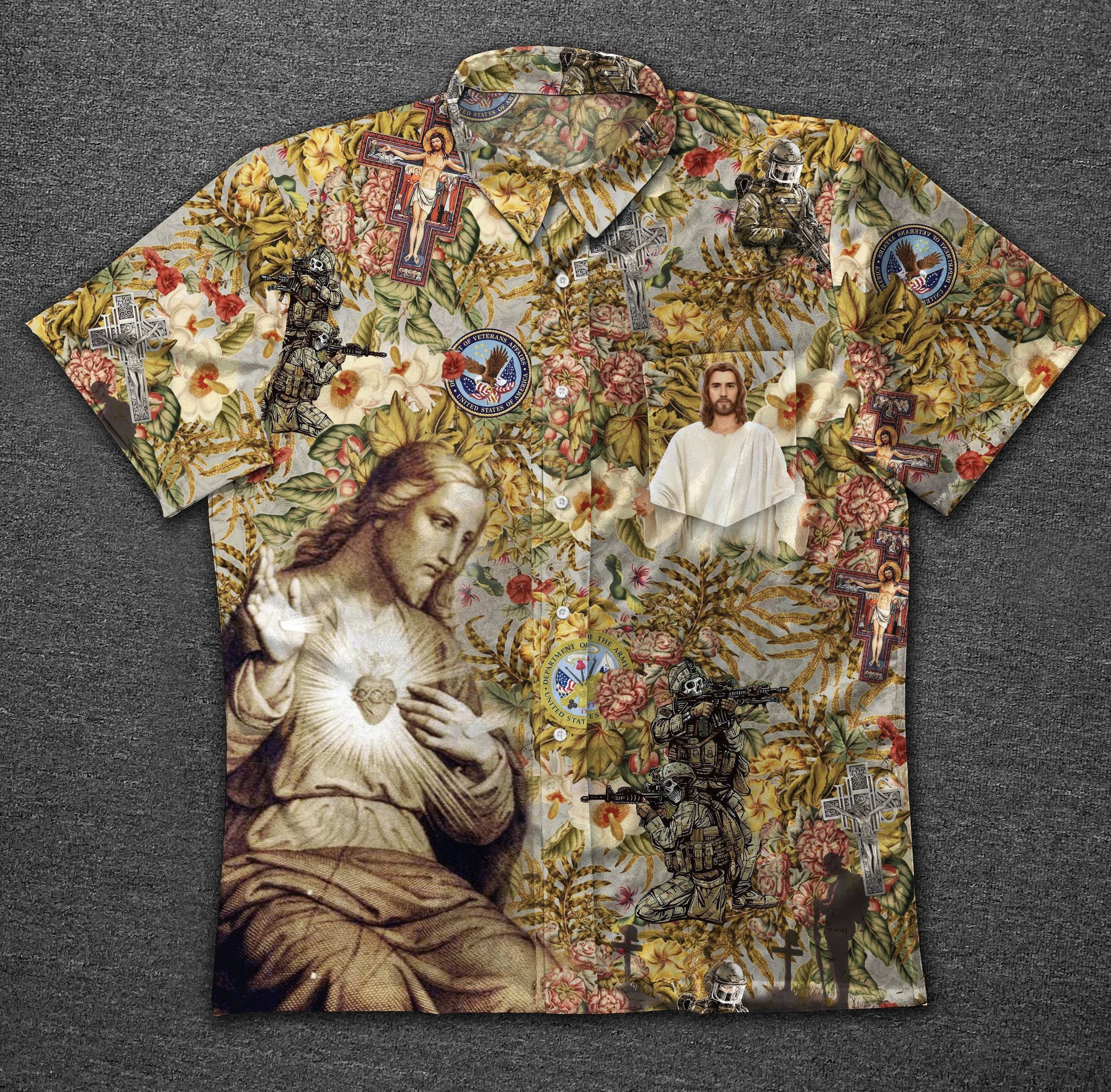 Jesus Veteran Bt Vintage Hawaiian Shirt-