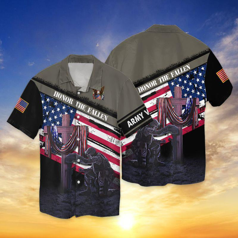 Honor The Fallen Us Veteran Aloha Hawaiian Shirts For Men ,For Women