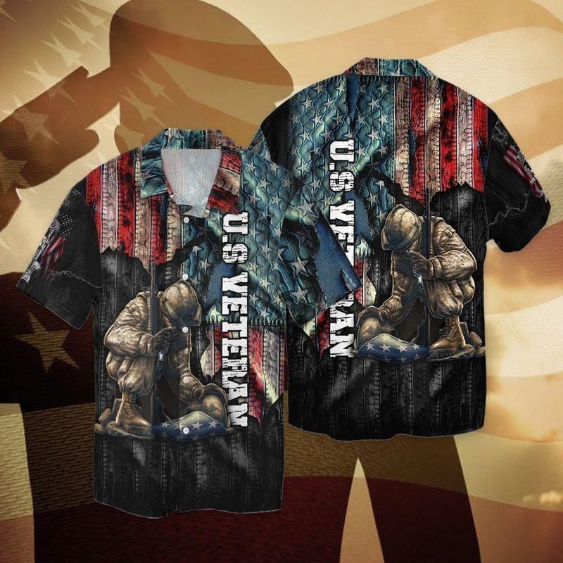 Hawaiian Aloha Shirts Us Veteran Proud