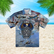 Oragontee America Air Force Veteran Hawaiian Shirt | For Men ,Women | Adult