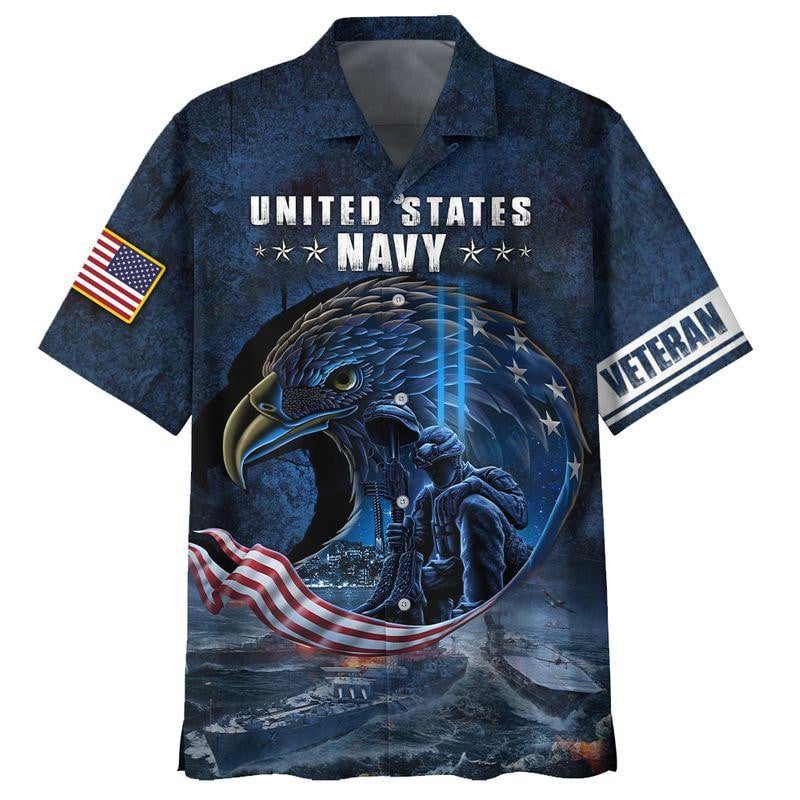 Navy Veteran Hawaiian Shirt | For Men ,Women | Adult