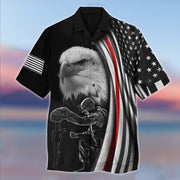 Us Veteran Dark Eagle Hawaiian Shirt | For Men ,Women | Adult