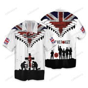 United Kingdom Veteran Hawaiian Shirt Let We Forget