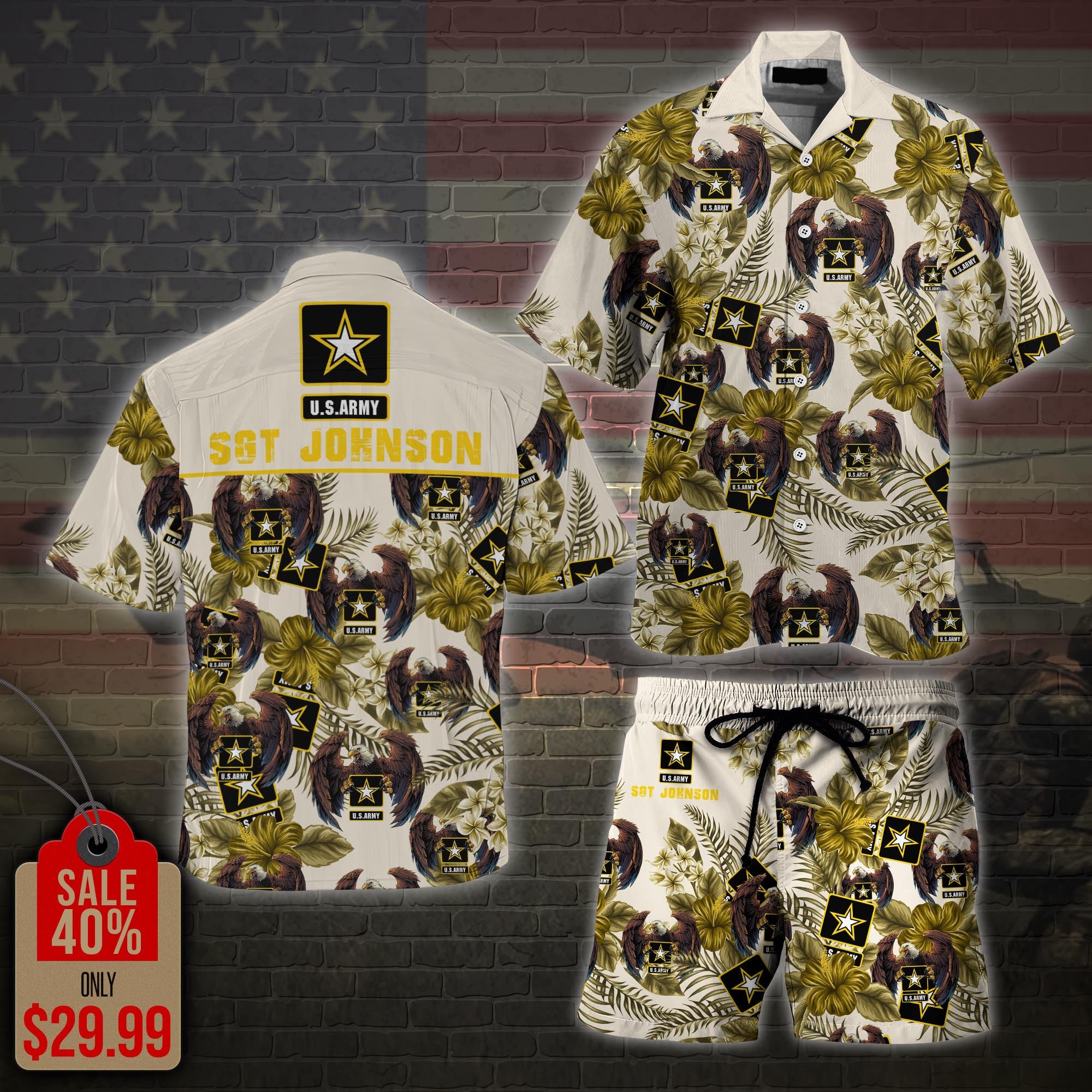 Us Army Military Veteran Hawaiian Hawaii Shirt, Men Shorts Custom Shirt