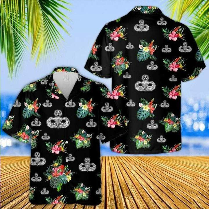 United States Army Air Force Veteran Master Parachutist Badge Hawaiian Shirt | For Men ,Women | Adult