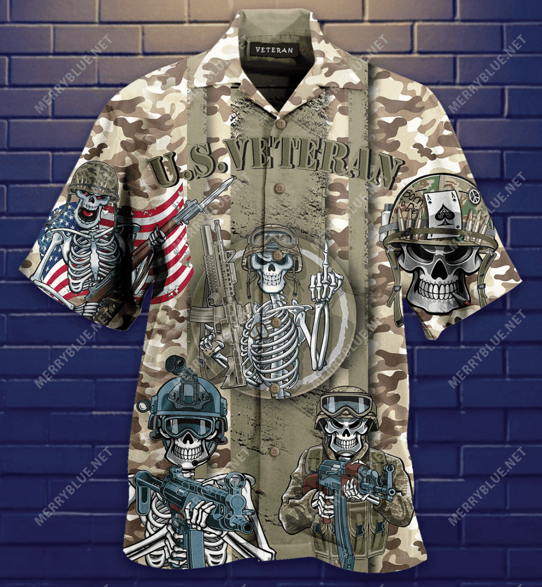 We Didnt Get By Being Stupid Us. Veterans Hawaiian Shirt