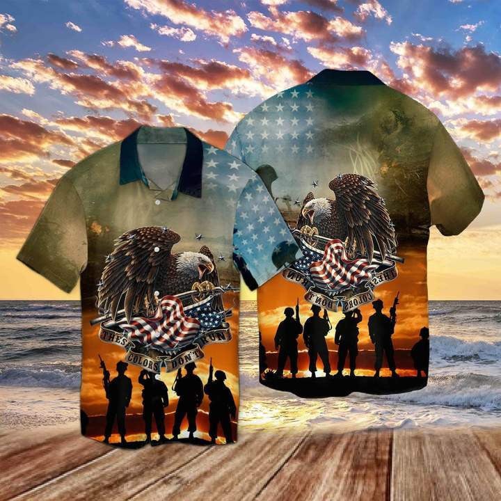 Veteran, These Colors Dont Run Eagle American Aloha Hawaiian Shirts For Men For Women