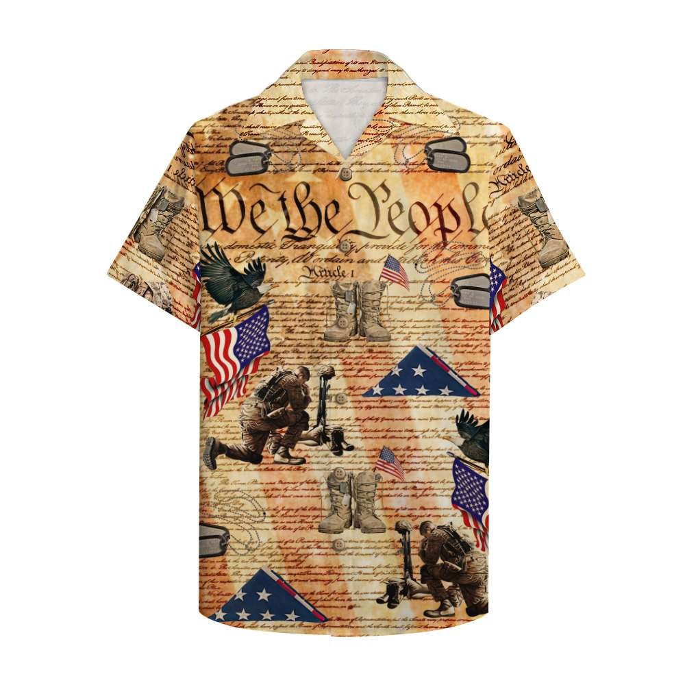 Veteran We The People Hawaiian Shirt, Aloha Shirt