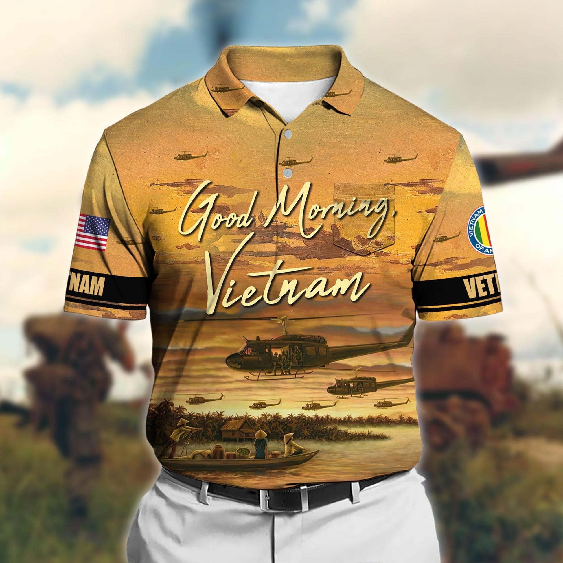 Good Morning, Vietnam Polo And Hawaiian Shirt