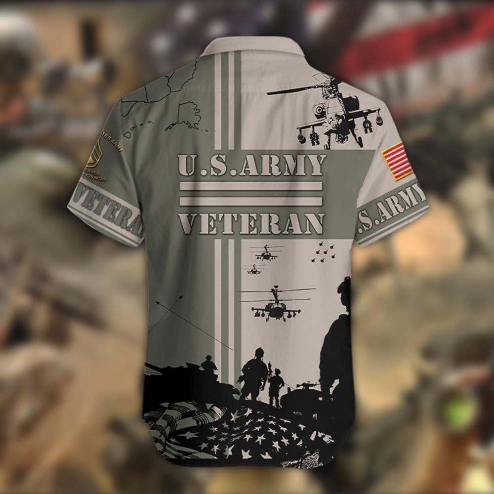 Army Veteran Baseball Shirt Custom Your Name And Your Rank