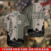 Army Veteran Baseball Shirt Custom Your Name And Your Rank
