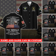 US Military Veteran Hawaii Shirt Custom Your Military, Rank And Your Name, Gift For Veterans