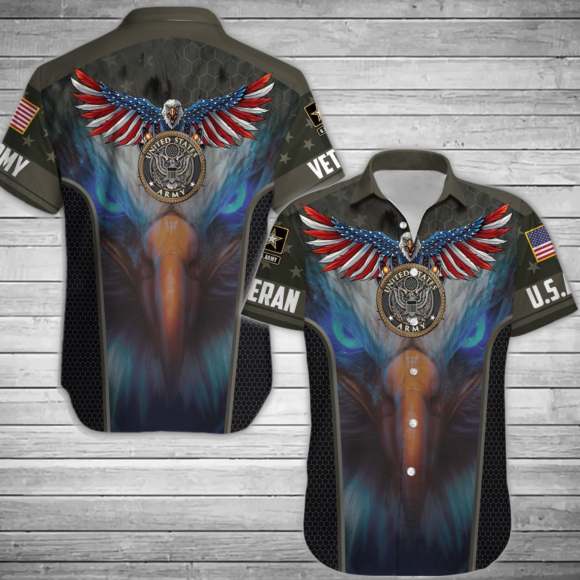 Army Veteran Military And Eagle Hawaii Shirt, Army Shirt