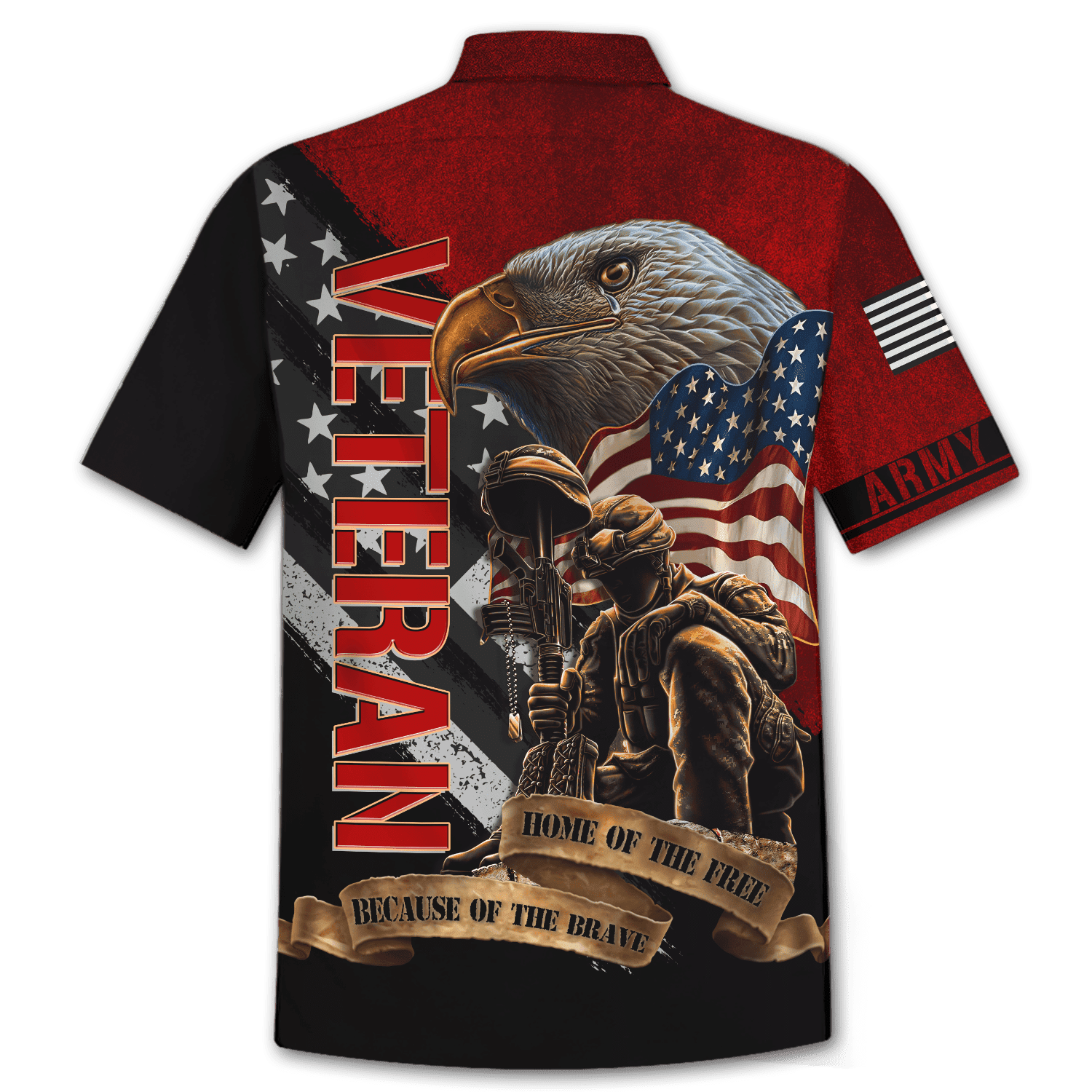 US Veteran - Hawaii Shirt - Home Of The Free Because Of The Brave
