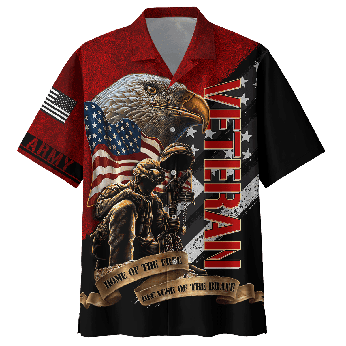 US Veteran - Hawaii Shirt - Home Of The Free Because Of The Brave