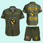 Custom Army Veteran Hawaiian Shirt Men Shirt I Will Always Be A Soldier Personalized Gift