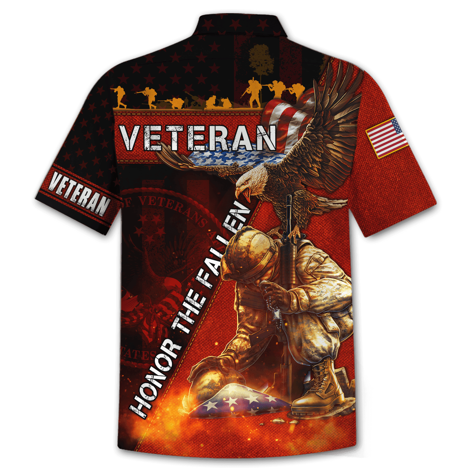 US Veteran - Honor The Fallen 3D All Over Printed Unisex Shirts, Retirement Gift Idea For Him