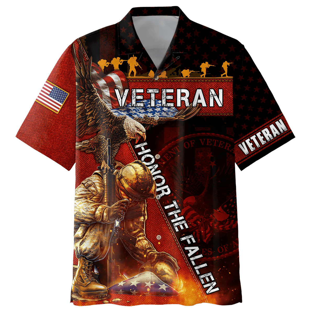 US Veteran - Honor The Fallen 3D All Over Printed Unisex Shirts, Retirement Gift Idea For Him