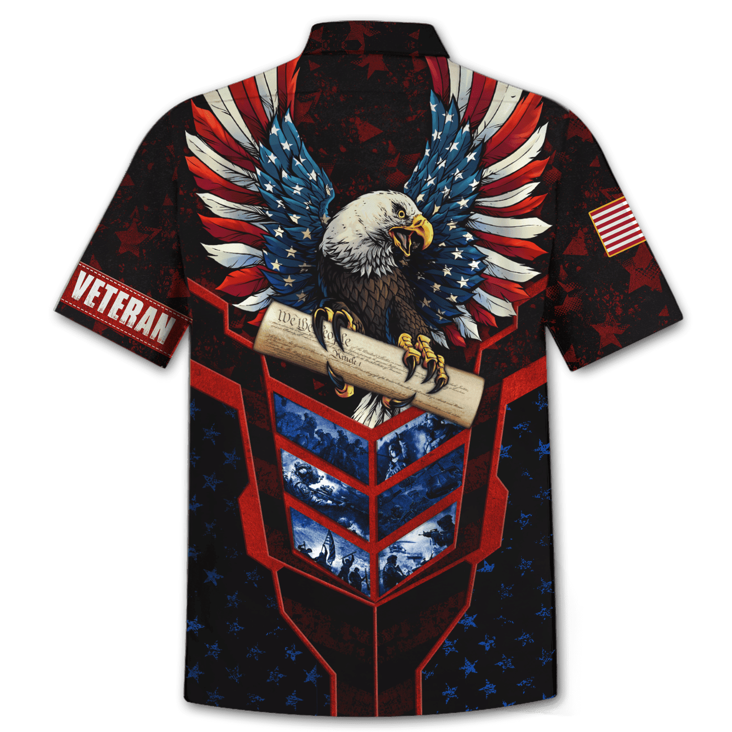 Us Veteran - We The People With Bald Eagle And American Flag Unisex Hawaii Shirts