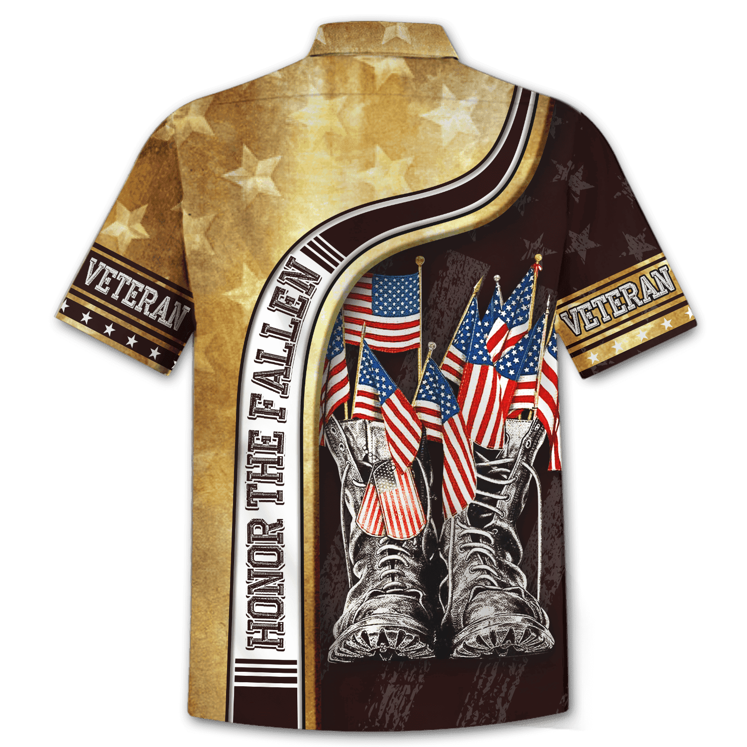 Honor The Fallen - Veteran US Military Hawaiian Shirt With Pocket