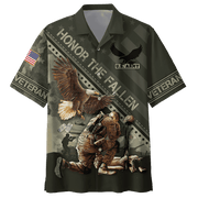 Eagle US Army Veteran 3D All Over Printed Unisex Hawaiian Shirt