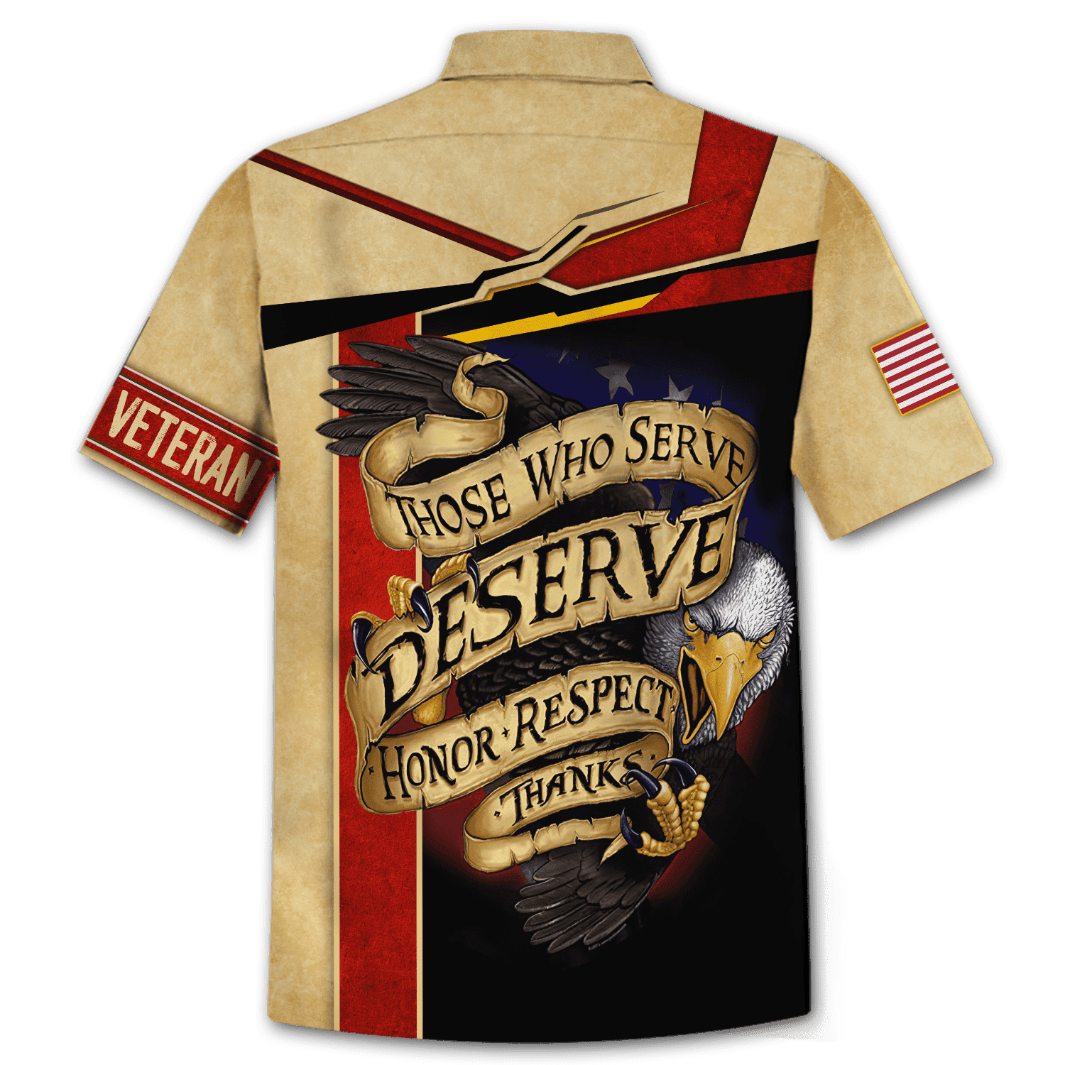 Those Who Serve Deserve Honor Respect Thanks - Hawaiian Shirt With Pocket
