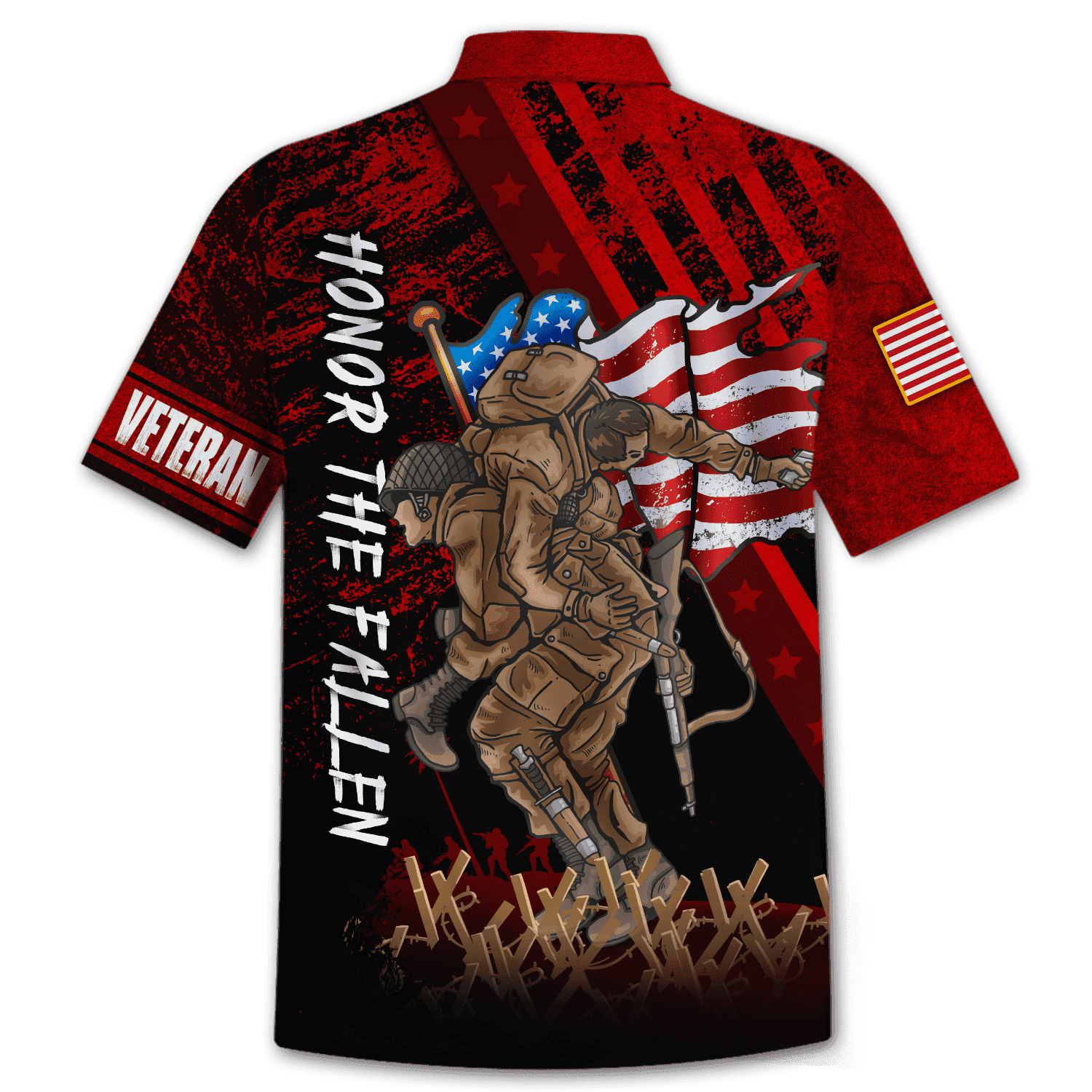 US Veteran Soldier Memorial Day Honor The Fallen - Hawaiian Shirt With Pocket