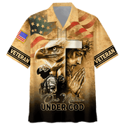 US Veteran - One Nation Under God - Hawaiian Shirt With Pocket