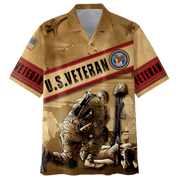 US Veteran - Honor The Fallen 3D All Over Printed Unisex Hawaii Shirt