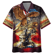 Honor The Fallen - Eagle U.S Veteran Unisex Hawaiian Shirt