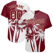 Tropical Hawaii Coconut Trees Custom Baseball Jersey for Men and Women