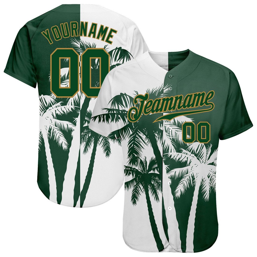 Hawaii Coconut Trees Custom Baseball Jerseys For Men & Women