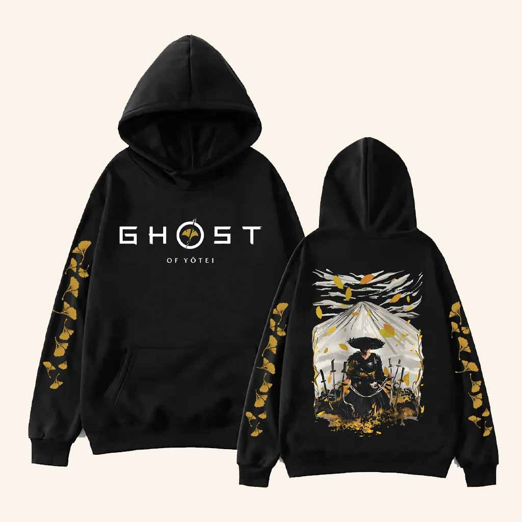 Ghost Of Yotei Merch Ghost Of Yotei Black Hoodie Best Presents For Gamers - Thriftgiftshop