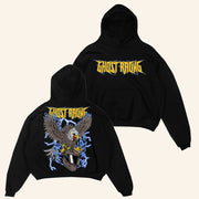 Ghost Racing Merch Blue Flaming Eagle Hoodie Xmas Presents For Him - Thriftgiftshop
