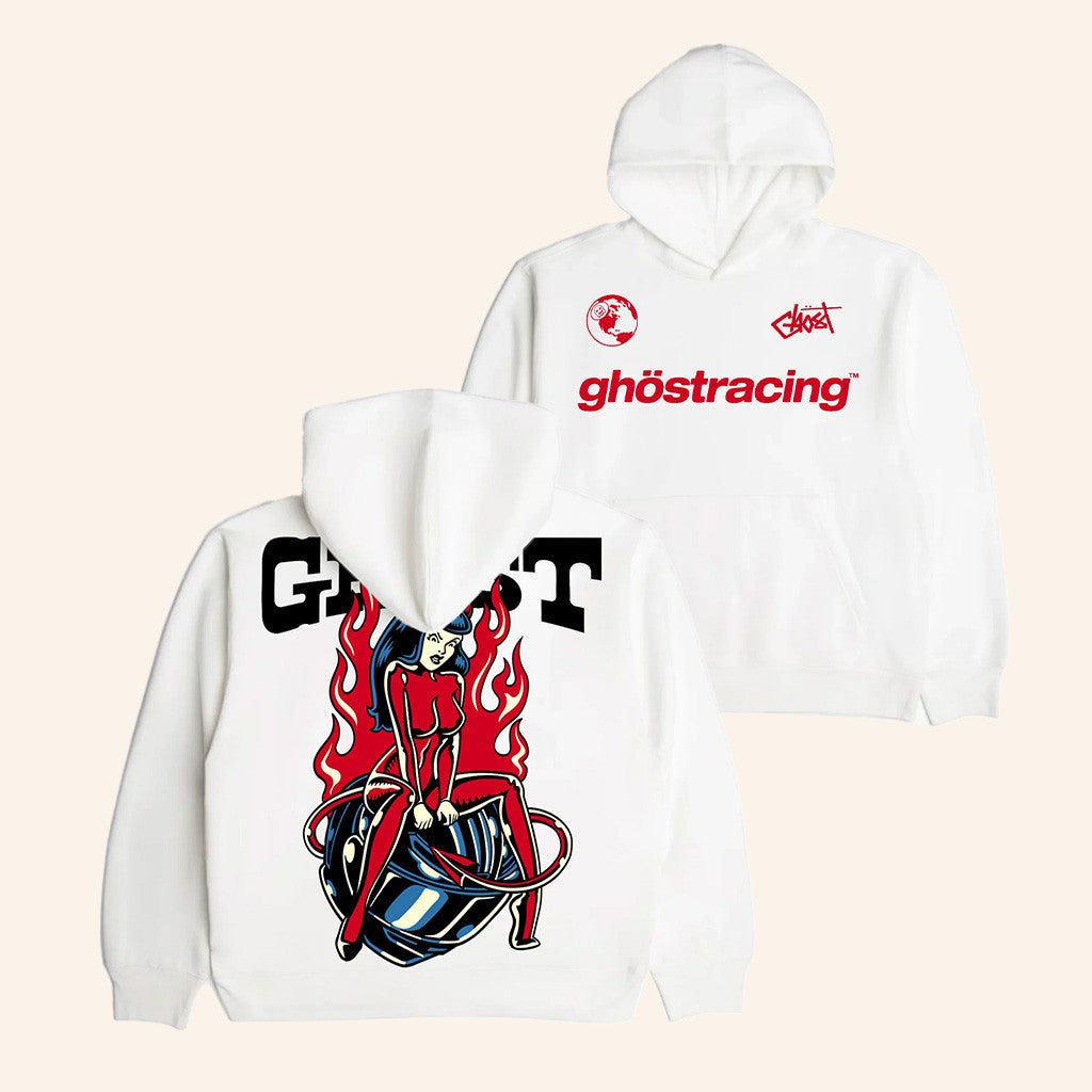 Ghost Racing Merch Ghost Girl Red Hoodie Unique Gifts For Husband - Thriftgiftshop