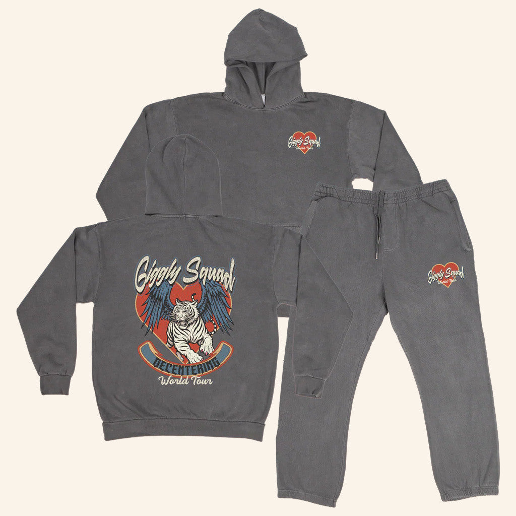 Giggly Squad Merch Decentering World Tour Hoodie And Sweatpant Sets Xmas Gifts For Friends - Thriftgiftshop
