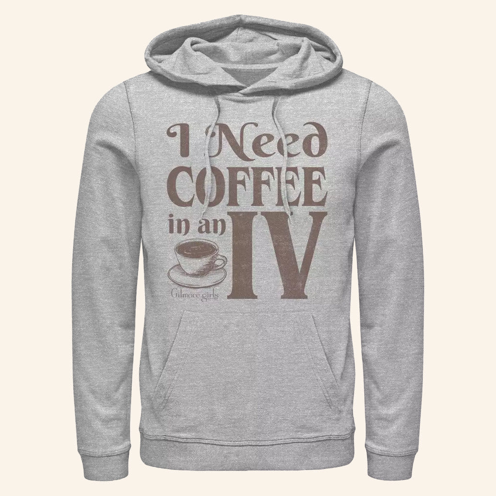 Gilmore Girls Merch I Need Coffee In An IV Hoodie Gifts For Coffee Lovers - Thriftgiftshop