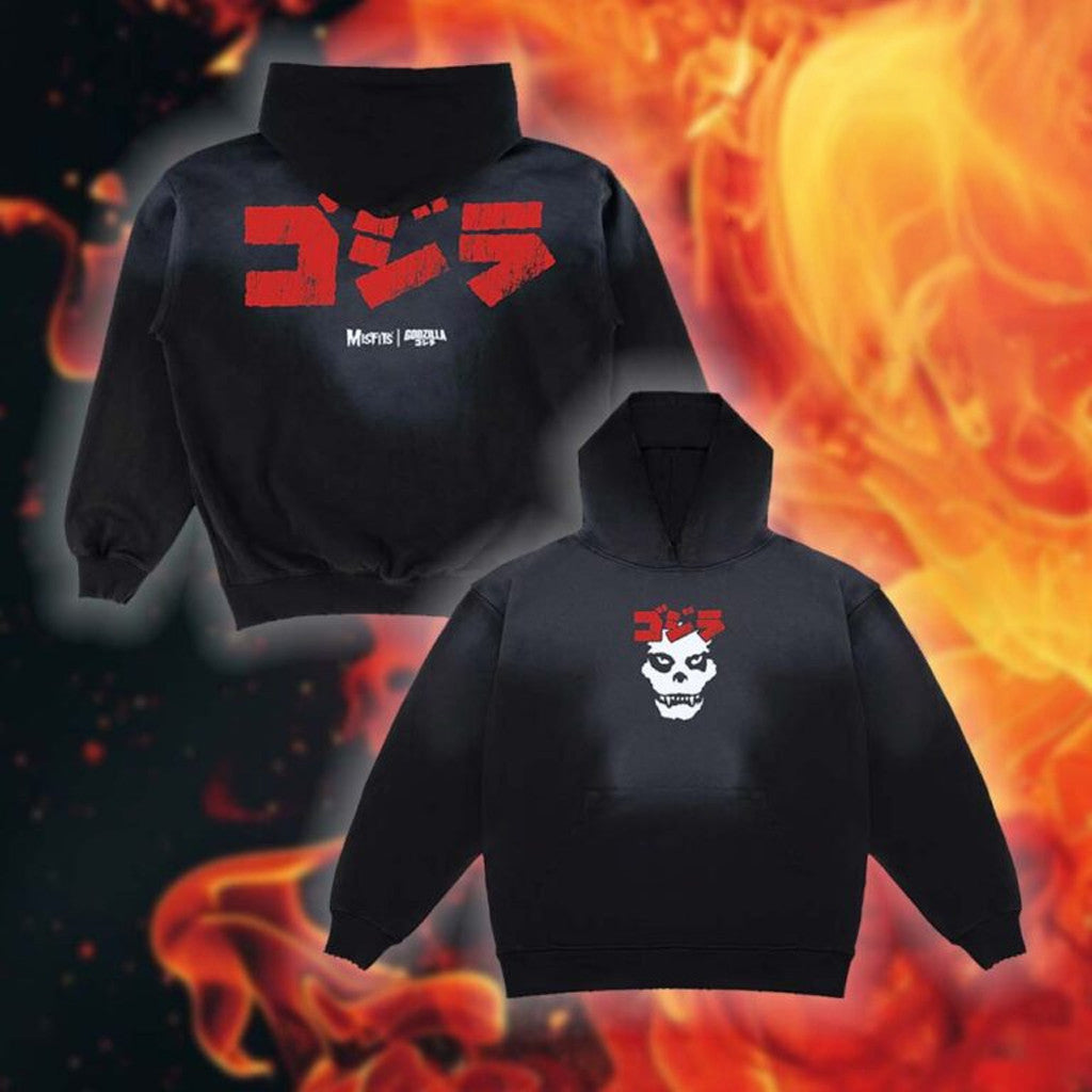 Godzilla X Misfits Merch Hoodie Birthday Ideas For Husband - Thriftgiftshop