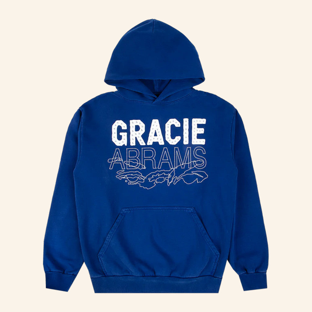Gracie Abrams Letter Repeat Navy Unisex Hoodie - Thriftgiftshop