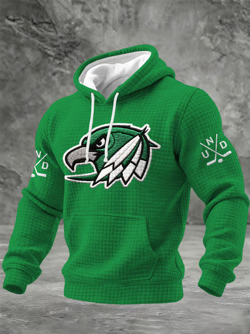 Green North Dakota Hockey Hoodie Game Day Merch Good Gifts For Hockey Fans - Thriftgiftshop