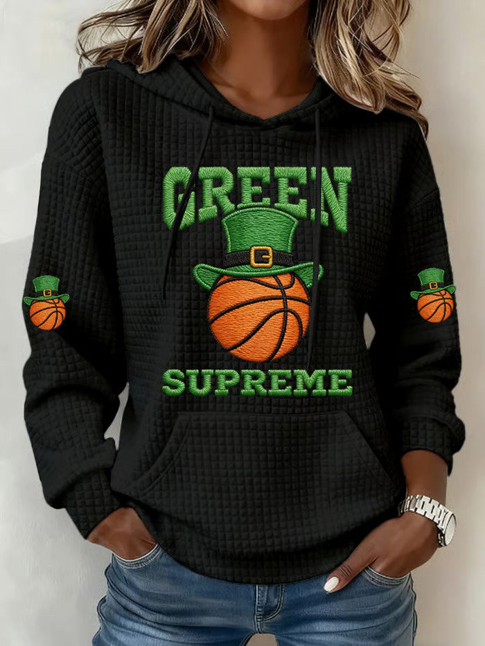 Green Supreme Basketball Hoodie Game Day Hoodie Gifts For Basketball Fan - Thriftgiftshop