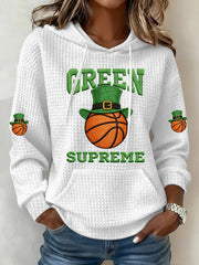 Green Supreme Basketball Hoodie Game Day Merch Gift For Basketball Lover - Thriftgiftshop