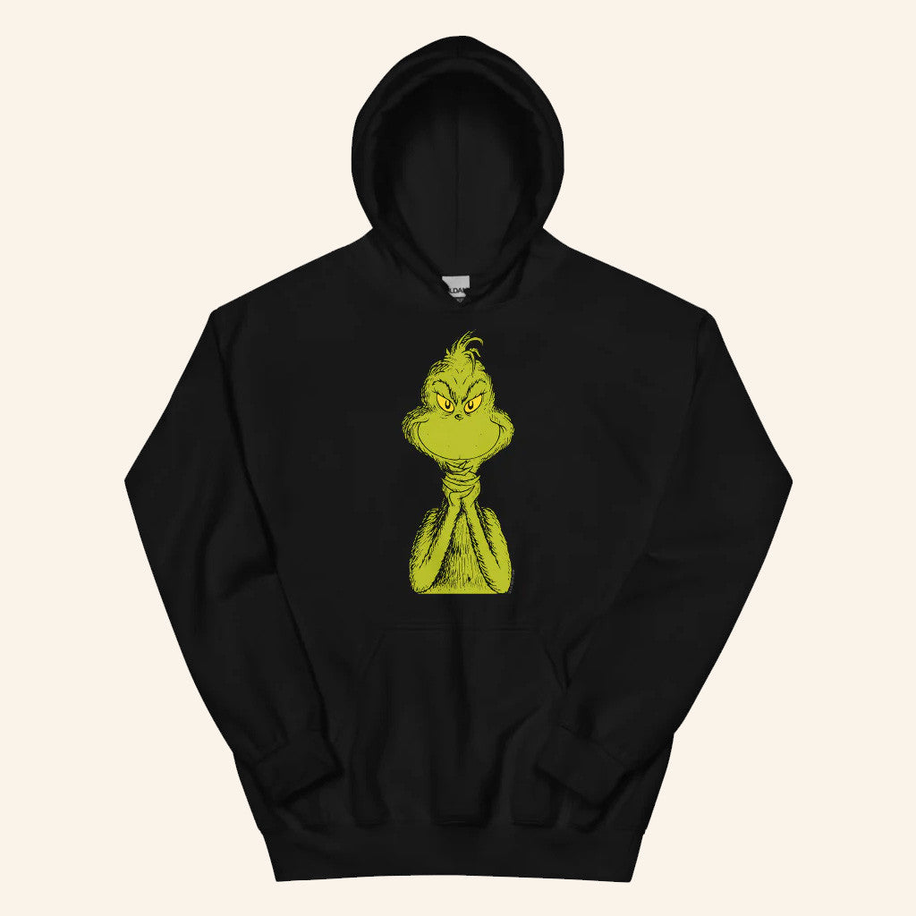 Grinch Merch The Grinch Sly Smile Hoodie Cool Christmas Gifts For Guys - Thriftgiftshop