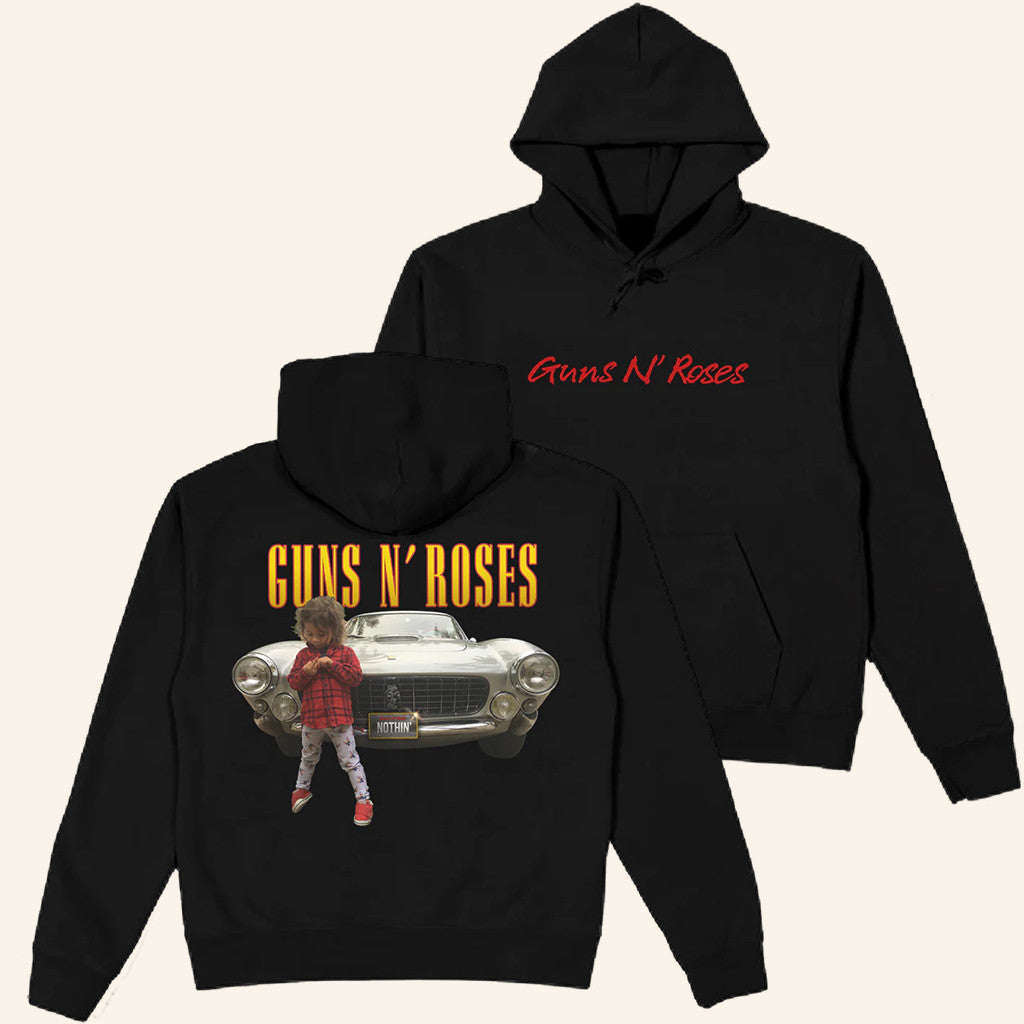 Guns N' Roses Merch Nothin' Black Hoodie Presents For Rock Music Lovers - Thriftgiftshop