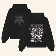 Hail The Sun Merch Monochrome Floral Hoodie Music Gift Ideas For Guys - Thriftgiftshop