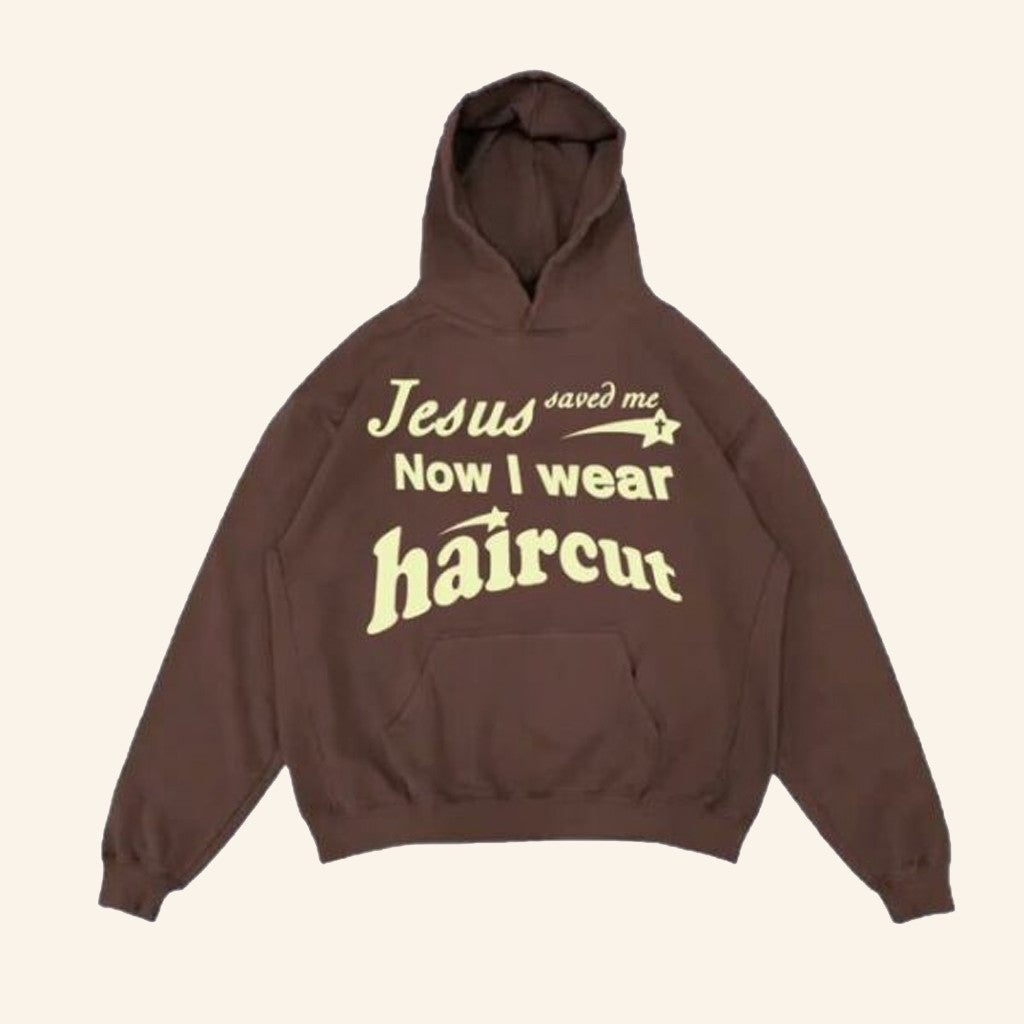 Haircut Merch Jesus Saved Me Now I Wear Haircut Hoodie Christmas Gift Ideas For Dad - Thriftgiftshop